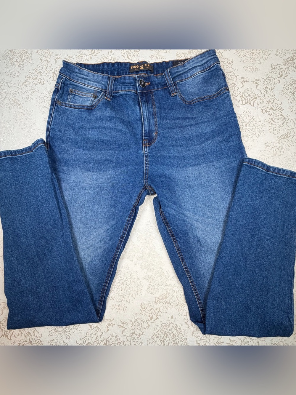 Ring of Fire Slim Fit Blue Denim Jeans 33x32”